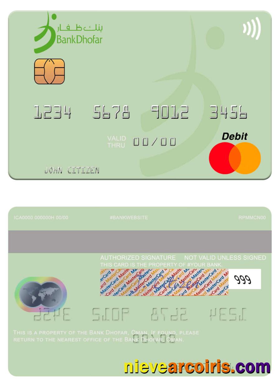 Oman Bank Dhofar mastercard